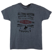 All Things Western Bucking Horse Grey Tee Shirt