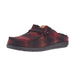Men's Wally Slip Cozy Red Plaid Casual Shoe