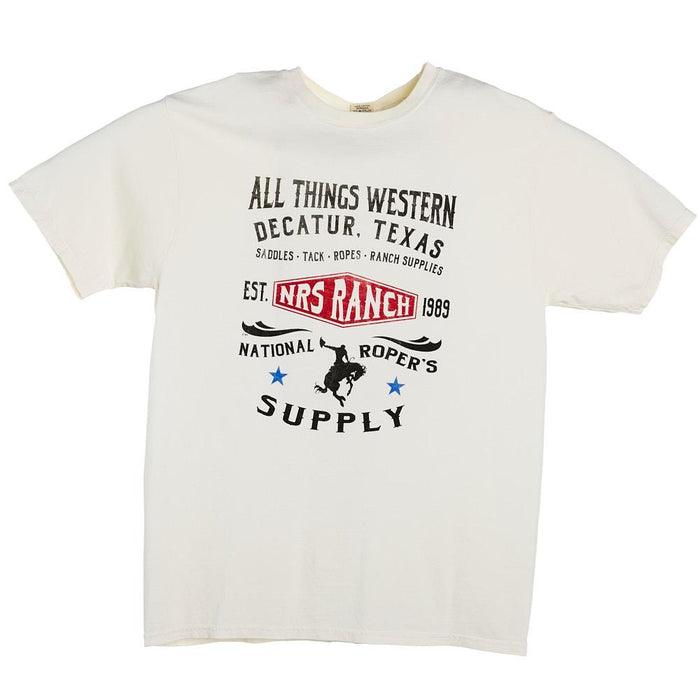 All Things Western Bucking Horse Ivory Tee Shirt