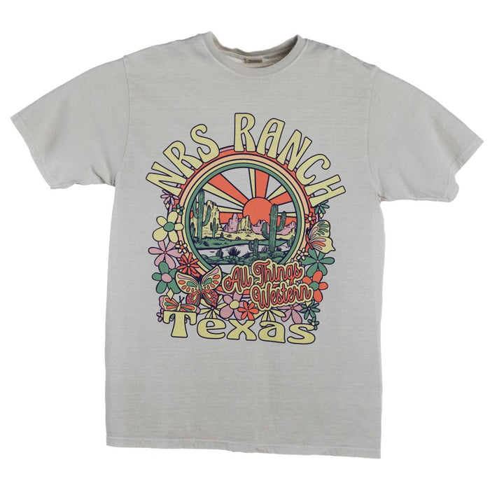 Floral Butterfly Cement Tee Shirt