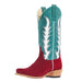 Women's Red Suede Vamp 13In Seafoam Barcelona Top Boot