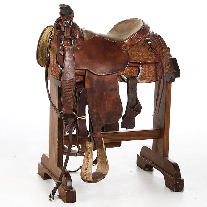 Used 15in Half Breed Waffle Stamp Team Roper