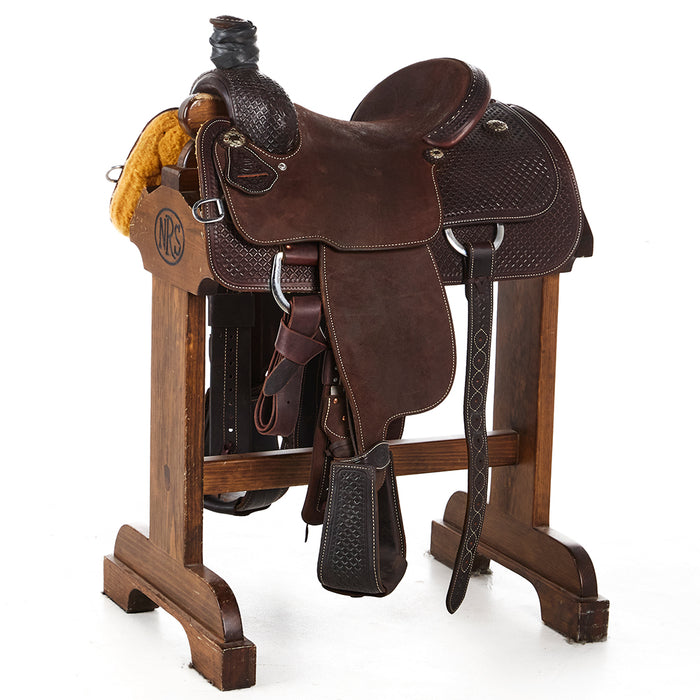 Used 13.5in 1/2 Breed Chocolate Team Roper