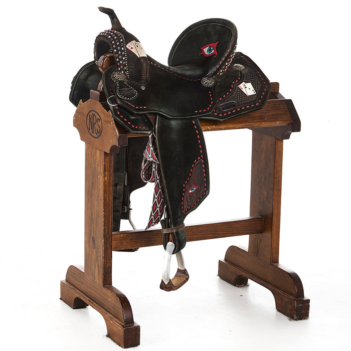 Used 14in Chocolate w/ Buckstitch Barrel Saddle