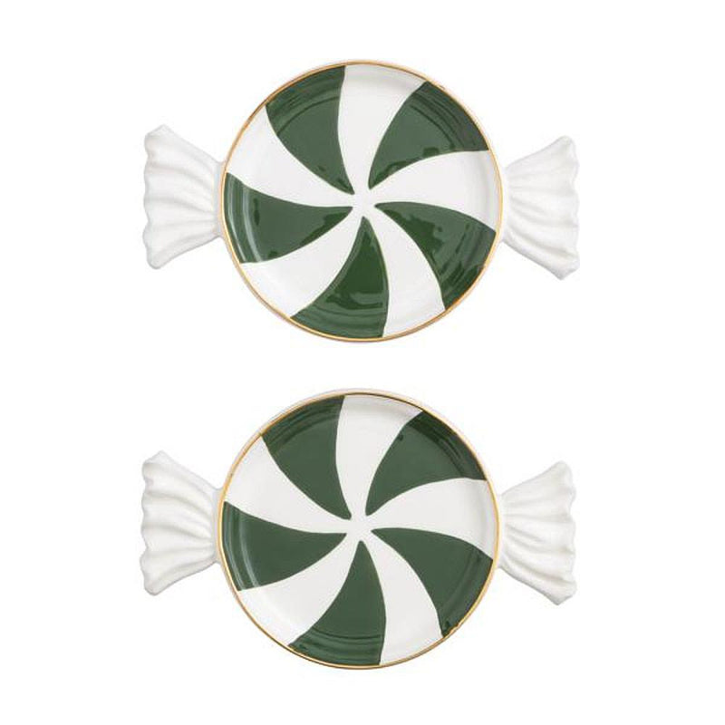 Green Candy Tidbit Plate