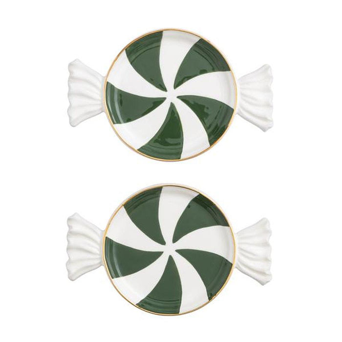 Green Candy Tidbit Plate
