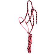 Black and Neon Pink Lariat Rope Noseband Muletape Halter