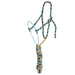 Sand and Royal Blue Lariat Rope Nosebnd Muletape Halter