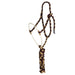 Burgundy, Chocolate and Sand Lariat Rope Noseband Muletape Halter