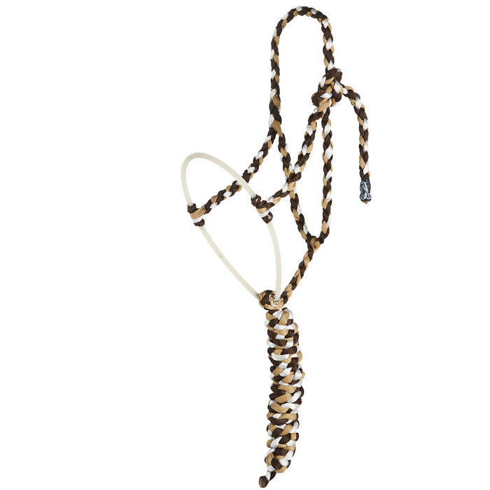 Chocolate, Sand and White Lariat Rope Noseband Muletape Halter
