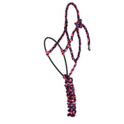 Purple, Pink and Black Lariat Rope Noseband Muletape Halter