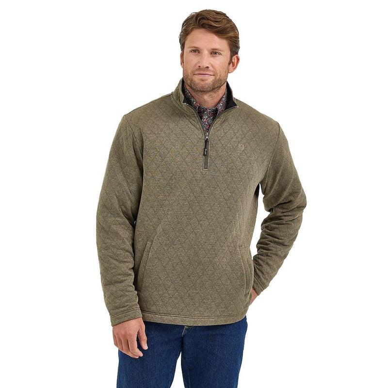 Men's George Strait Olive 1/4 Zip Pullover