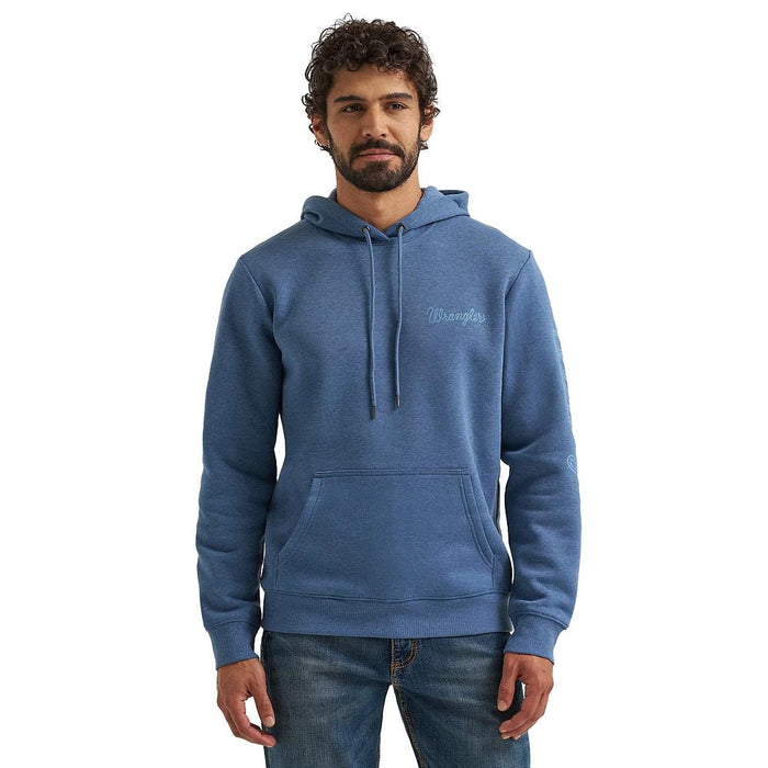 Men's Blue Sleeve Logo Hoodie