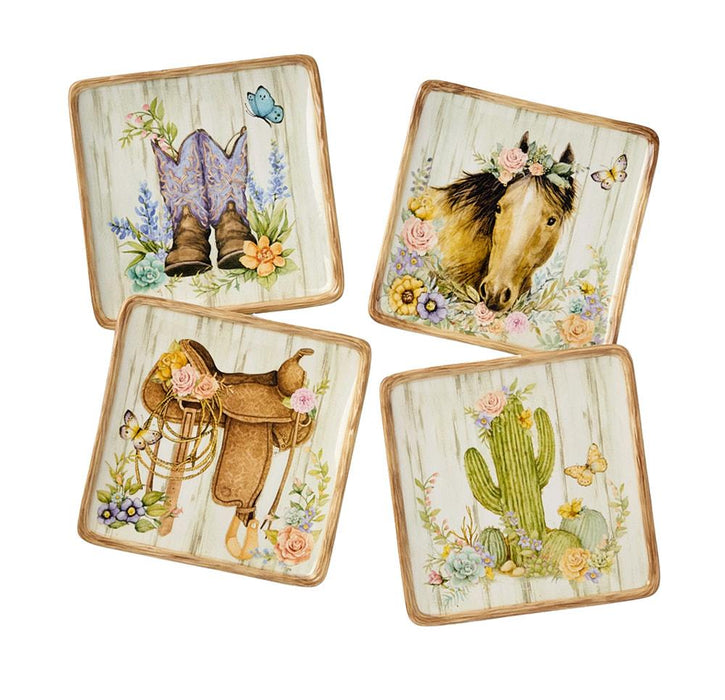 Rosewood Ranch Canape Appetizer Plate Set of 4