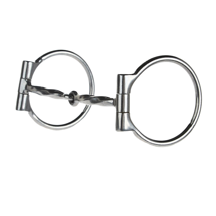 Chrome Steel D-Ring Square Twist Snaffle Bit