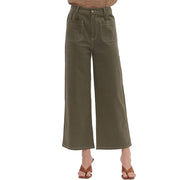 Women's Olive Patch Pocket Pants
