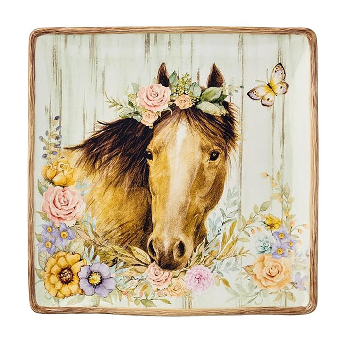 Rosewood Ranch Horse 12.5" Square Platter