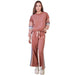 Women's Dark Mauve Top & Pant Set