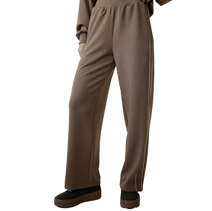 Women's Mocha Wide Leg Casual Pants