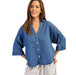 Women's Denim Washed Button Shirt