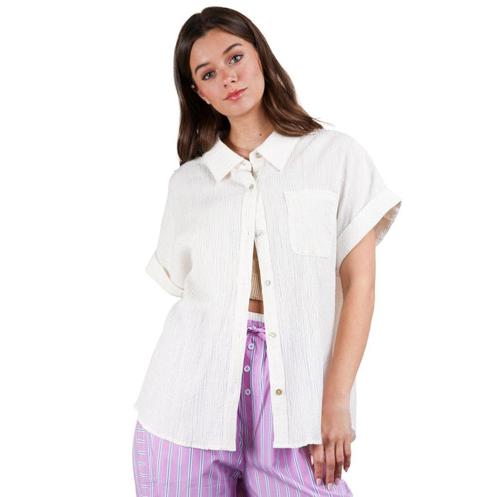 Women's Oatmeal Oversized Top