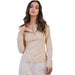 Women's Cream Waffle Knit Top