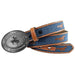 Boy's Denim Inlay Printed Horse Leather Belt