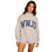 Women's Grey & Navy WWJD & Amen Reversible Sweatshirt