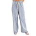 Women's Denim Striped Drawstring Pants