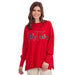 Women's Festive Red Sparkle Sweater