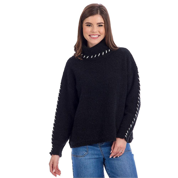 Women's Fallon Black Contrast Sweater