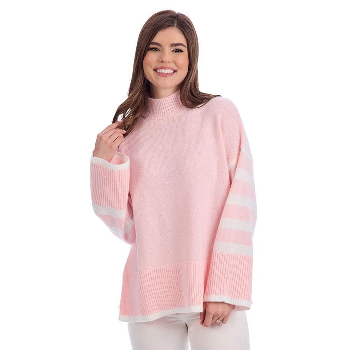Women's Costner Pink Striped Sweater