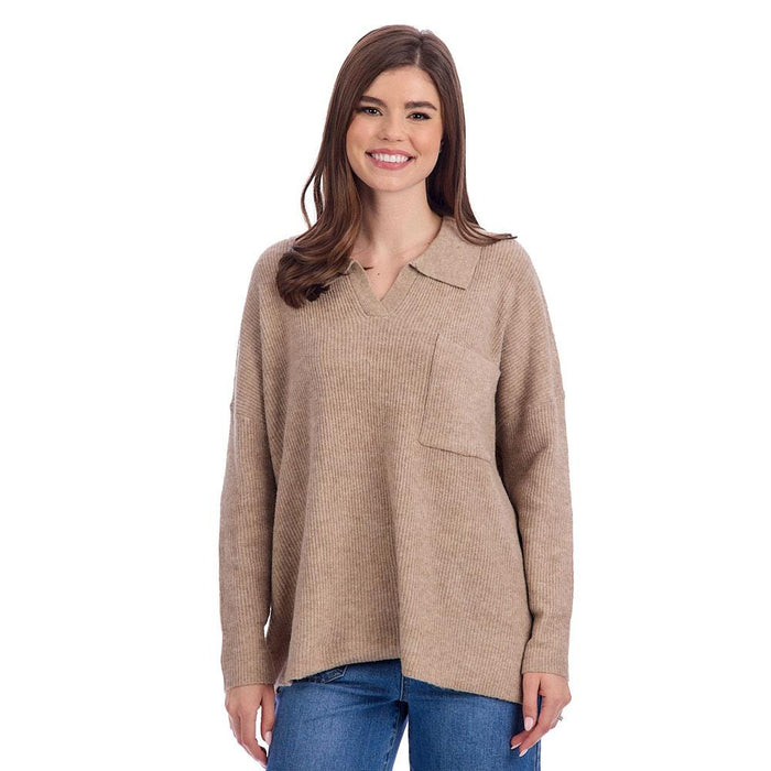 Women's Tan Noa Collard Sweater