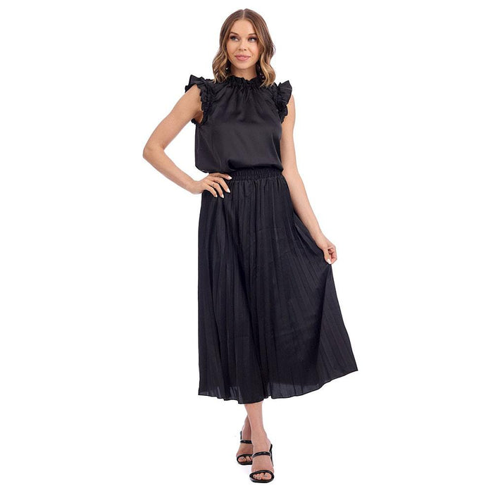 Women's Townes Black Pleated Skirt