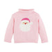 Girl's Pink Santa Roll Neck Sweater