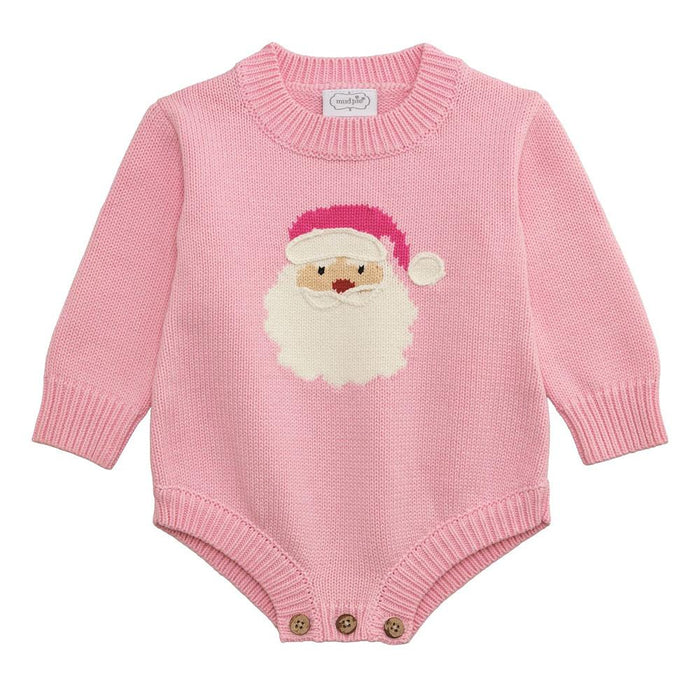 Girl's Pink Santa Bubble Sweater