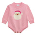 Girl's Pink Santa Bubble Sweater