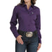 Women's Purple Stripe Stretch Shirt