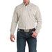 Men's Cream Stripe Long Sleeve Shirt