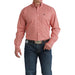Men's Red Print Long Sleeve Shirt