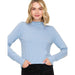 Women's Light Blue Lettuce Edge Sweater