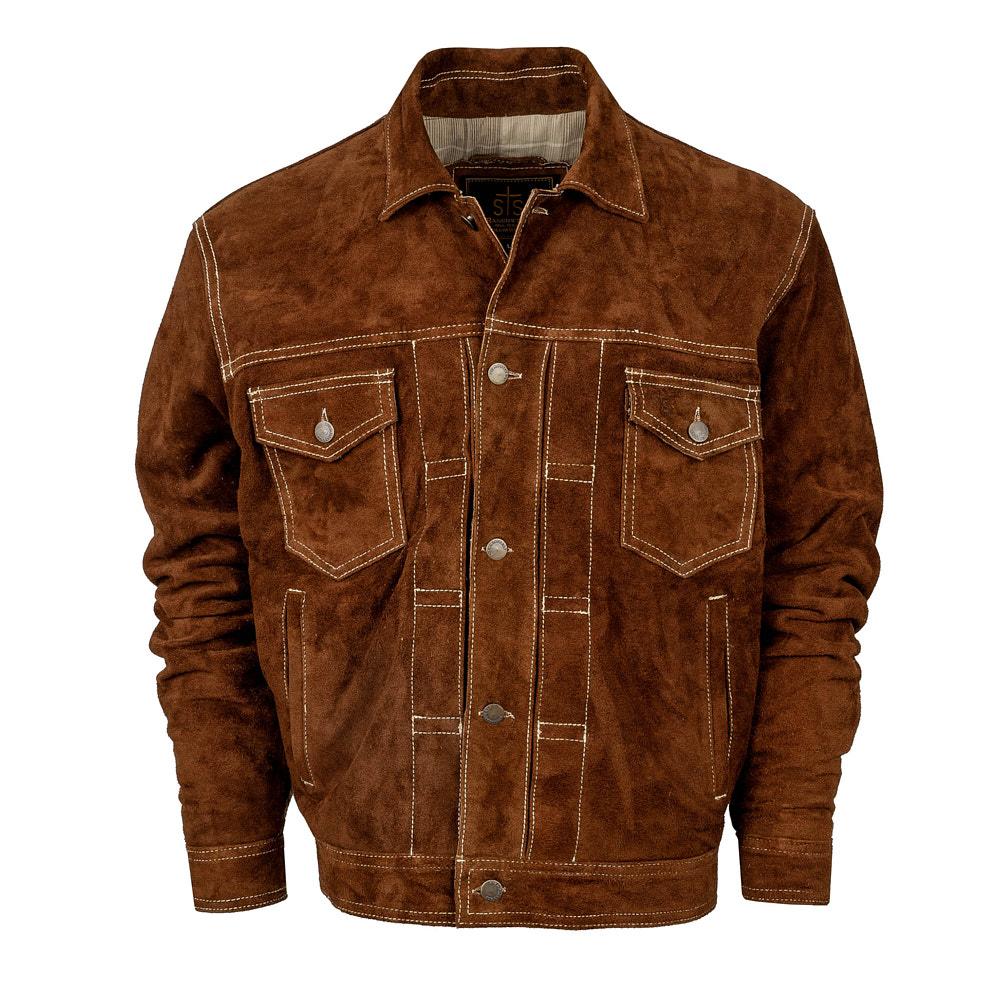 Rust Color Rough Out Jacket Sts Ranchwear Men's Rust Russell Jacket — NRS