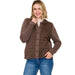 Women's Dark Mocha Contrasted Quilted Jacket