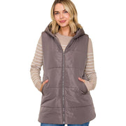 Women's Gunmetal Puffer Vest