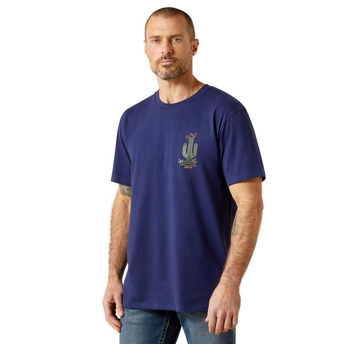 Men's Neon Cactus Medieval Blue Tee Shirt