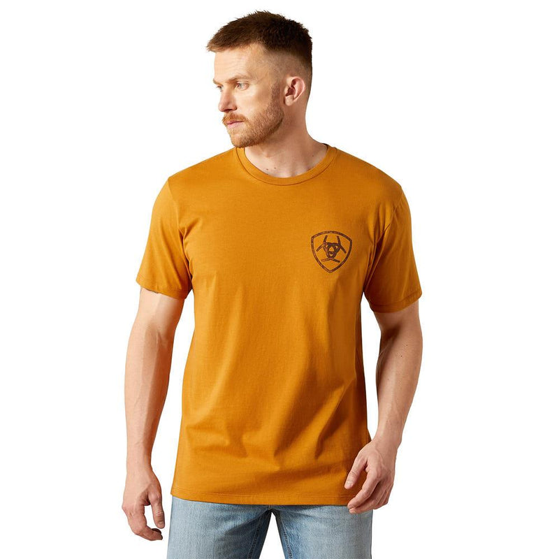 Men's Big Bull Rider Brown Tee Shirt