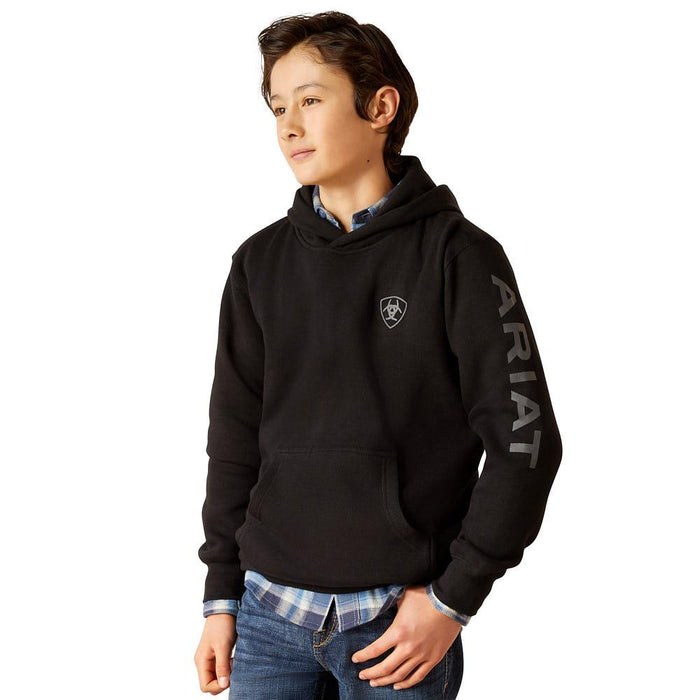 Boy's Logo Black Hoodie