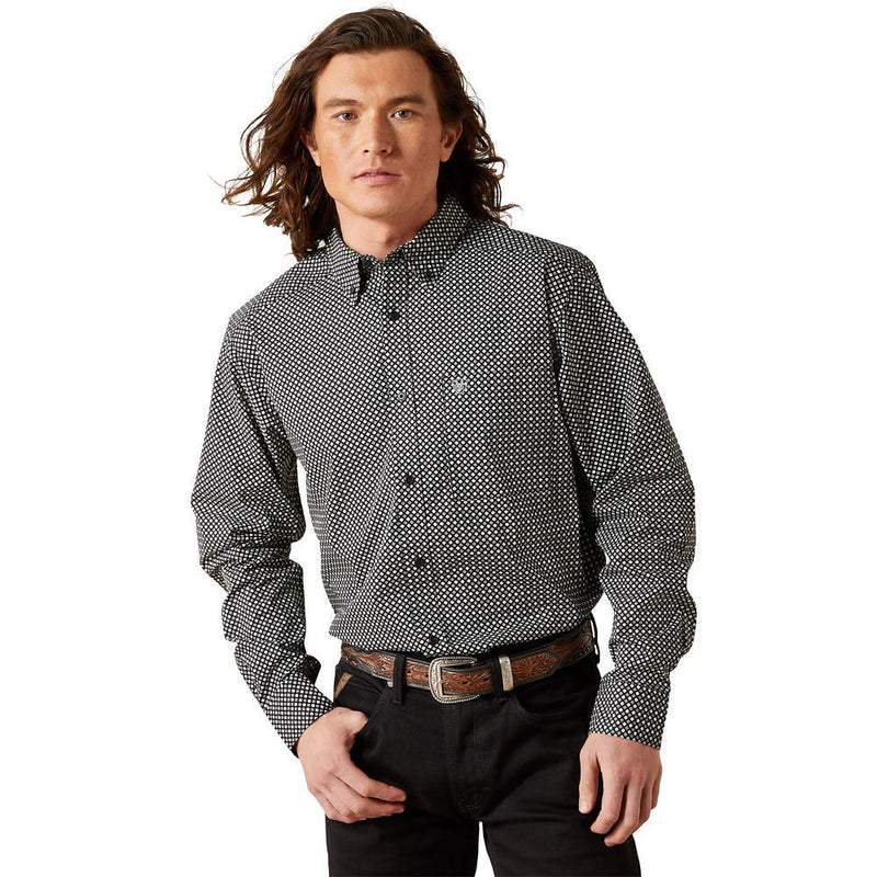 Men's Troy Black Print Shirt