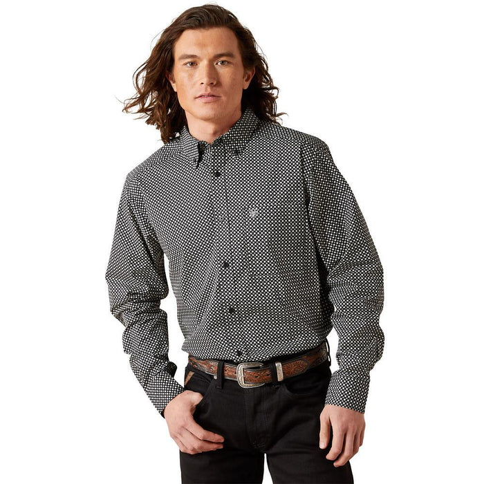Men's Troy Black Print Shirt