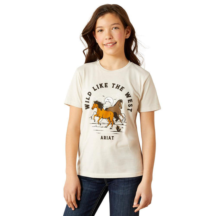Girl's Wild Like The West Natural Tee Shirt